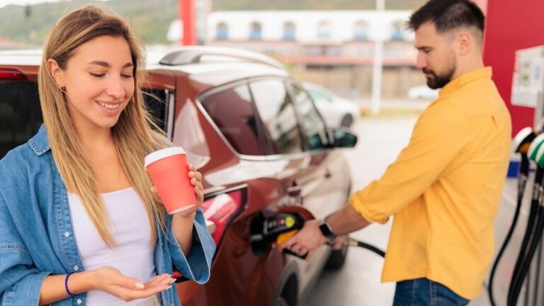 Man says he stopped for gas with his sister at 4 a.m. — and then a stranger spotted her from down the street and broke into a run straight toward the pump