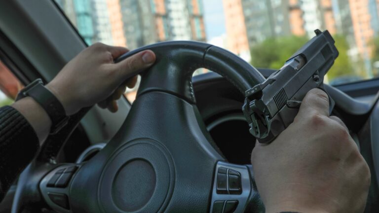 Driver says an old man in a work van sideswiped him across three lanes of rush-hour traffic — and then ripped open his driver’s door while a pistol was already pointed at him