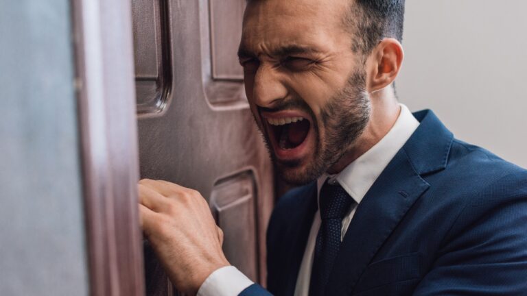 Man says his mother had just fled a domestic violence situation — and then her ex showed up trying to kick the door in while they were inside