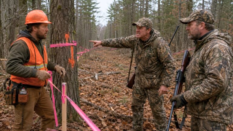 Forester Marking a Right-of-Way During Rifle Season Says Hunters Pulled Up With Loaded Guns and Accused Him of Faking a Property Line