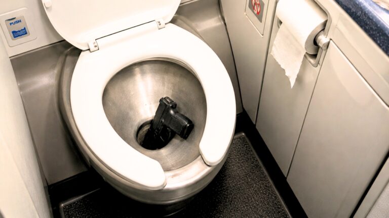 Secret Service Agent’s Pistol Flipped Into an Airplane Toilet — Then It Got Lodged in the Drain Mid-Flight