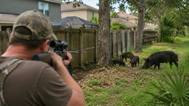Suburban Resident Says Neighbors Are Hunting Hogs in the Neighborhood — Then the Legal Question Gets Messy Fast