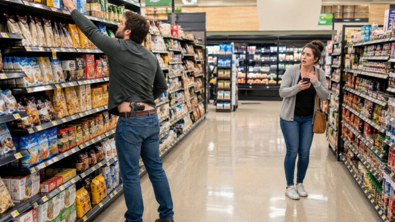 Carrier Reached for a Top Shelf at the Grocery Store — Then a Woman Saw the Gun and Called Police