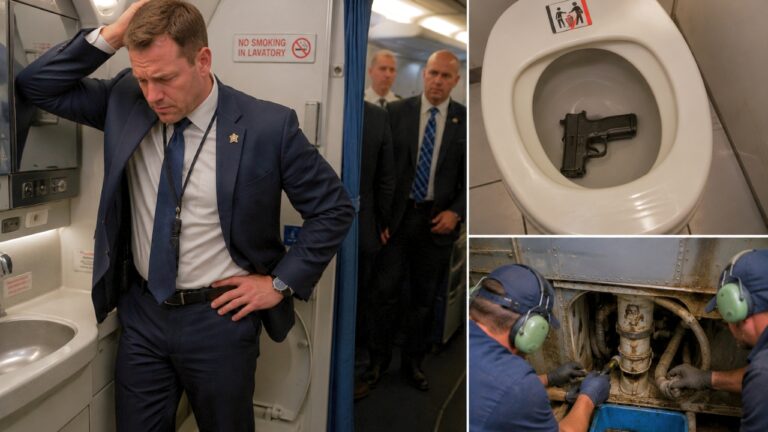 Gun owner says a Secret Service agent’s pistol fell into an airplane toilet — and ground crews had to tear into the drain to get it back out