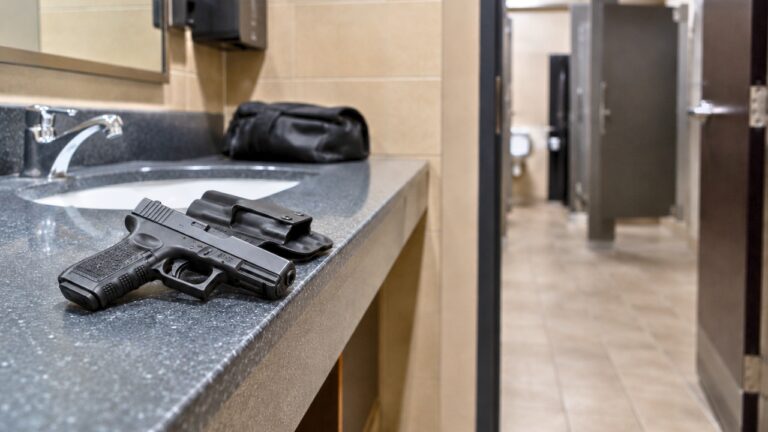 Carrier says he nearly left his gun behind in a public bathroom — and this is apparently a common problem