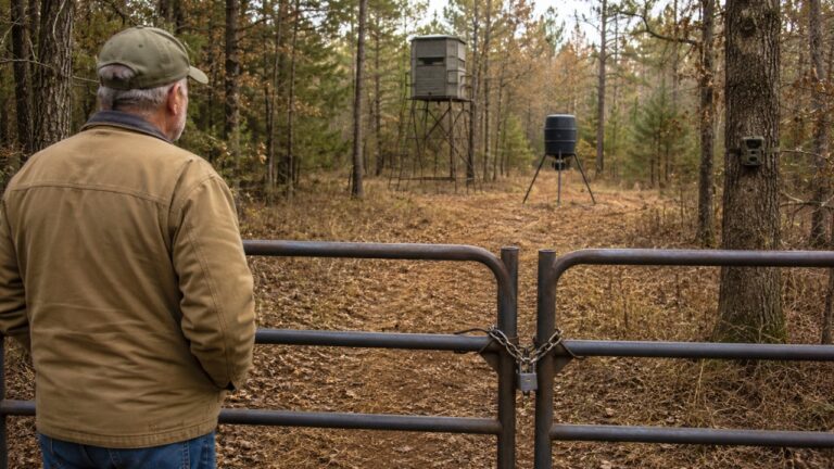 Landowner Finds a Stand, Feeder, and Trail Cam Behind a Locked Gate — Then Reddit Says It Looks Like a Poacher’s Full Setup