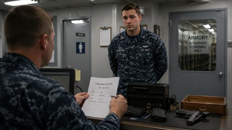 Navy Sentry Left His .45 in the Bathroom — Then the Armory Worker Tracked Him Down by Serial Number