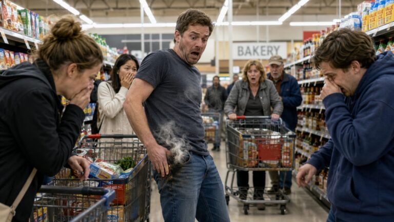 Carrier says a guy pocket-carrying without a holster set off a negligent discharge in a grocery store — and people near him could smell burned clothing right away