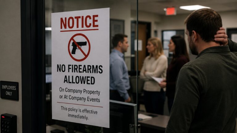Gun owner says he got called out for carrying at work — and by the next day the whole place had become a no-carry zone