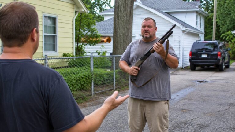 Man Says a Drunk Neighbor Came Back Outside With a 12-Gauge and Waved It at Him During an Argument