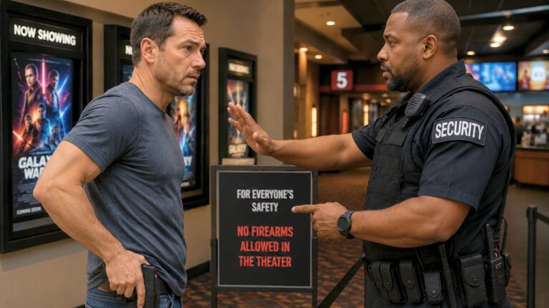Gun owner says he walked into a movie theater with his CCW — and an armed guard spotted it instantly and sent him straight back to his car