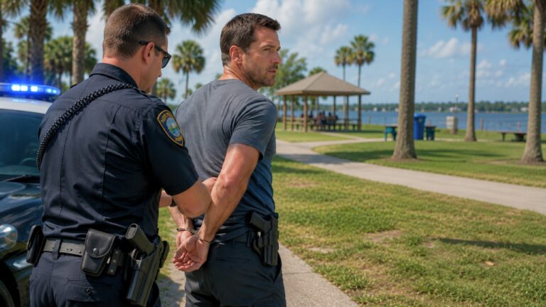 Carrier says he was arrested in a Florida park after his gun was briefly seen — and prosecutors later said the stop never should have happened