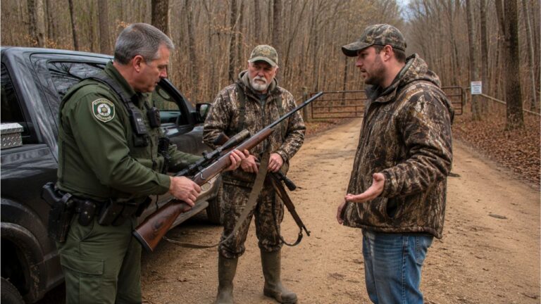 Game Warden Stops Hunters on a Forest Road and Inspects Their Rifles — Then Learns They Were on Private Land and He Had No Authority