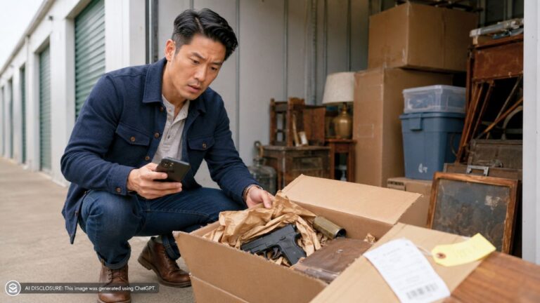 Storage Unit Buyer Finds a Loaded Handgun Hidden in a Box He Won at Auction — Then Has to Figure Out Whether Keeping It Is Even Legal