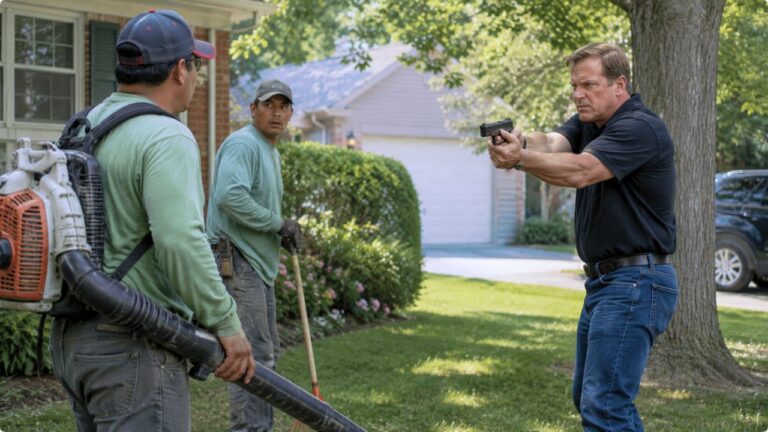 Off-Duty Detective Pulls a Weapon on a Landscaping Crew Next Door — Then the Department Says He Mistook the Leaf Blower for a Firearm