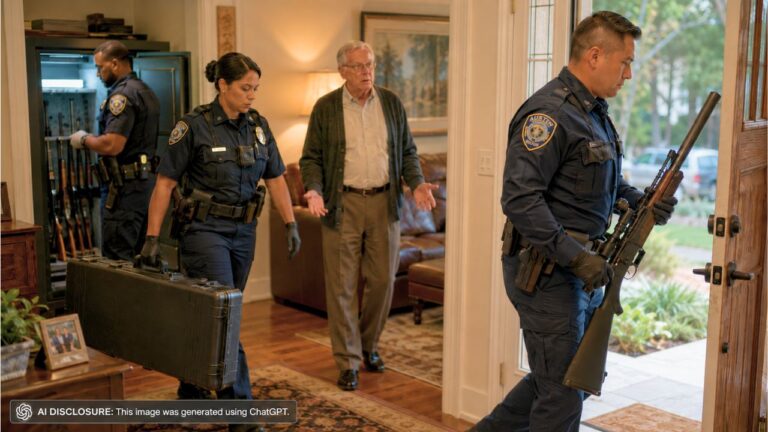 Grandfather Lets Officers Inside to Answer Questions — Then Watches Them Walk Out With Every Firearm in the House and No Paperwork