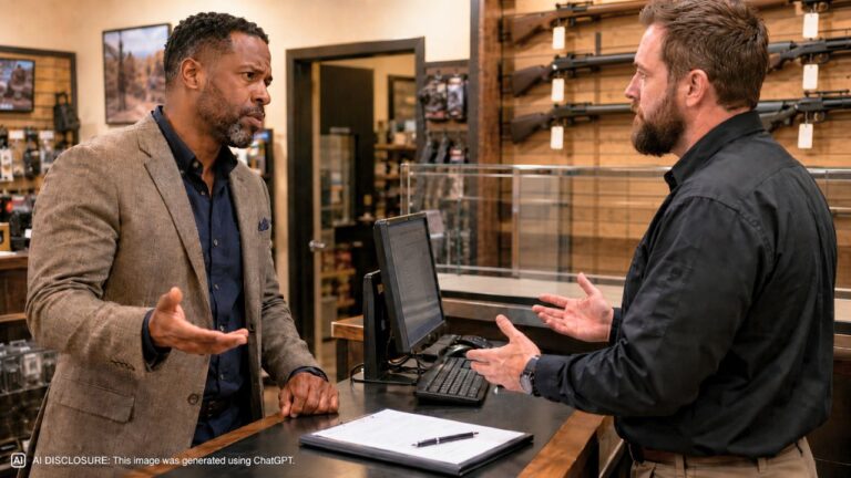 Gun Owner Gets Denied at the Counter After a Background Check — But the Store Refuses to Return the Firearm He Brought In to Trade
