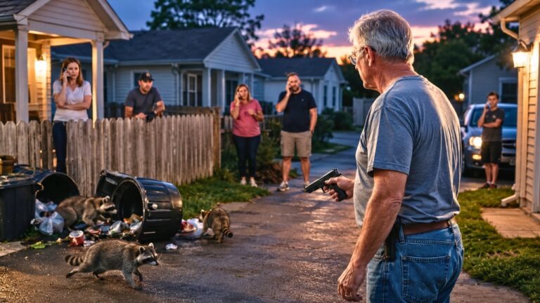 Retired Police Officer Fires Shots at Raccoons in the Suburbs — Then 11 Neighbors Call 911 and Nobody Gets a Ticket