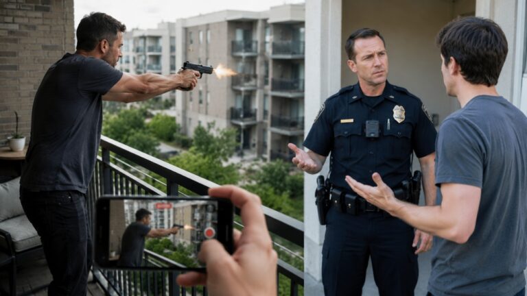 Tenant Films a Neighbor Firing a Gun Off the Balcony — Then Police Say the Video Alone Isn’t Enough to Act On
