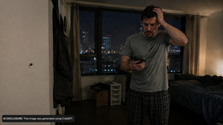 CCW Carrier Negligently Fires His Pistol Inside His Apartment at Night — Then Wonders Whether to Call Police or His Lawyer First