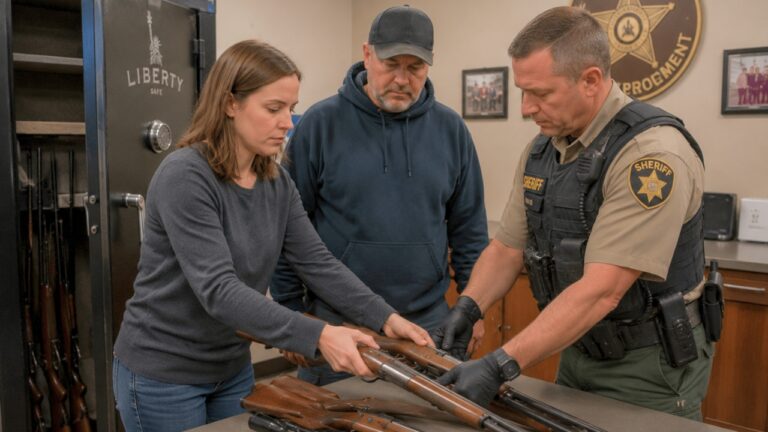 Family Member Takes Rifles From a Gun Safe and Turns Them Over to Be Destroyed