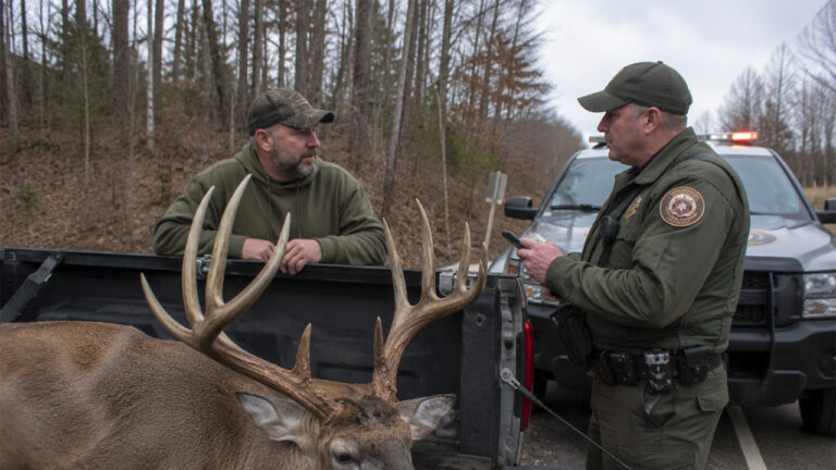 Game Warden Stops a Truck and Finds a 220-Inch Buck in the Bed — Then the Driver Says He Found the Deer Dead on the Side of the Road
