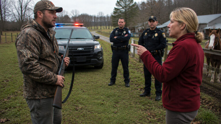 Hunter Fires at a Coyote Near the Field Edge — Then a Neighbor Calls Police to Report He Was Shooting at Her Horses