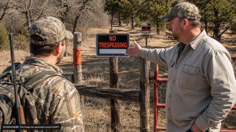 Property Owner Posts No-Trespassing Signs on Every Road — But an Old Hunting Easement in the Deed May Mean the Signs Cannot Stop Them