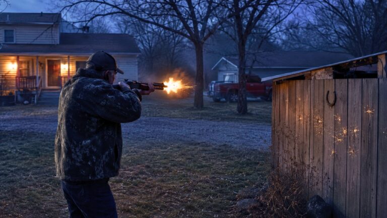 Neighbor Allegedly Tried to Enter a Home Before Dawn — Then Started Firing a Shotgun Into the Property