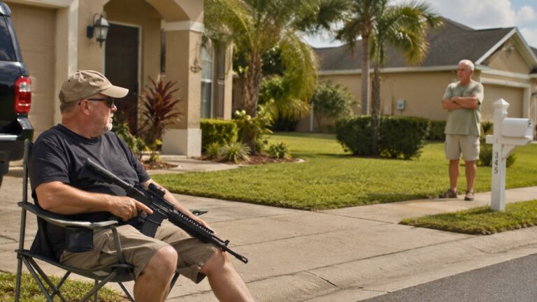 Neighbor Sat Outside With a Rifle in His Lap, Then Residents Realized Police May Not Be Able to Stop Him
