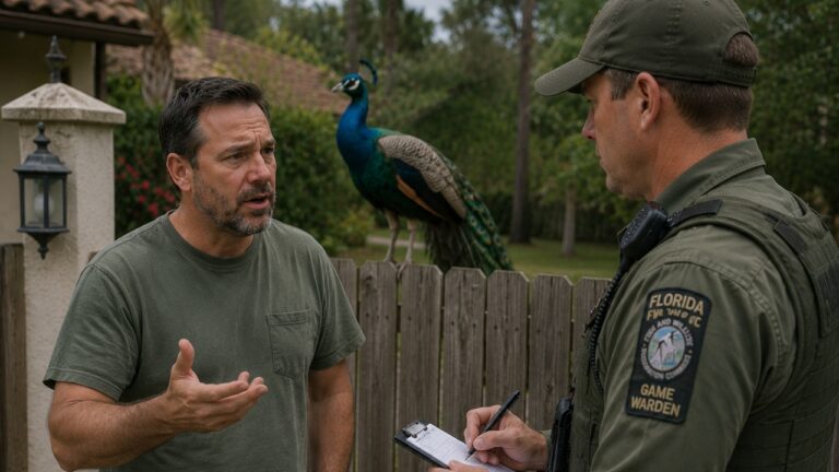 Neighbor Keeps Shooting Wild Peacocks and Residents Wonder Whether a Game Warden Needs to Get Involved