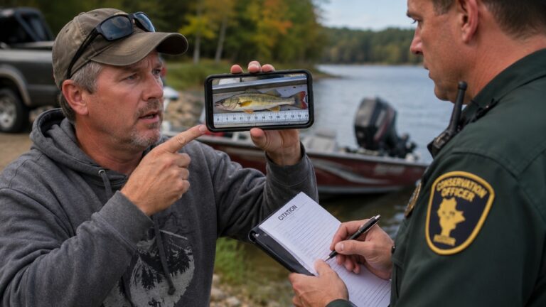 Fisherman Gets Cited for an Undersized Walleye — Then Produces a Photo With a Ruler Showing the Fish Was Legal Before He Cleaned It