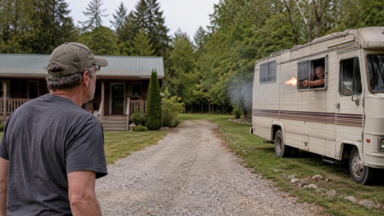 Homeowner Says a Neighbor Keeps Shooting From His Camper Windows Near the Driveway