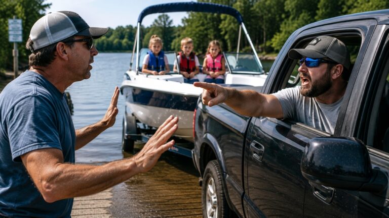 Dad Says “The Kids Were Still on Board” When an Angry Stranger Rushed Him at the Boat Ramp