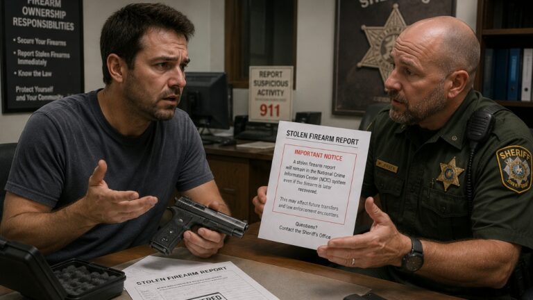 Gun Owner Reports His $4,000 Pistol Stolen, Finds It Later, and Then Realizes the Report May Still Follow the Gun