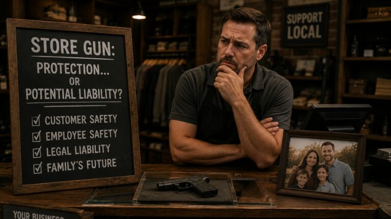 Small Business Owner Wonders Whether Keeping a Store Gun Behind the Counter Could Create Liability for the Whole Family