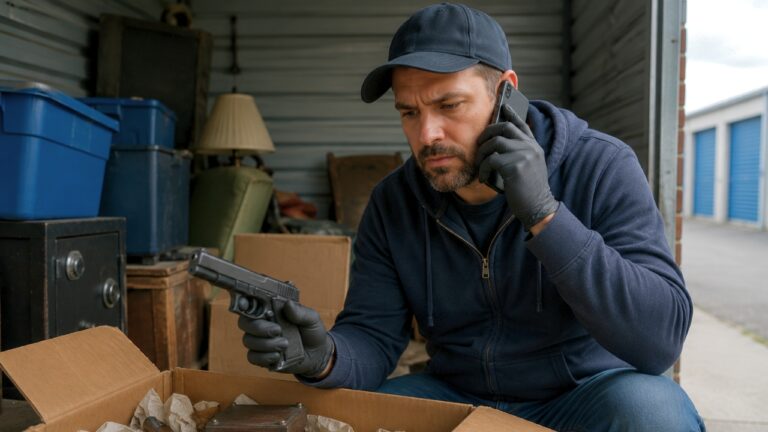 Storage Auction Buyer Finds a Firearm in a Unit and Wants to Make Sure It Isn’t Stolen Before Anyone Touches It