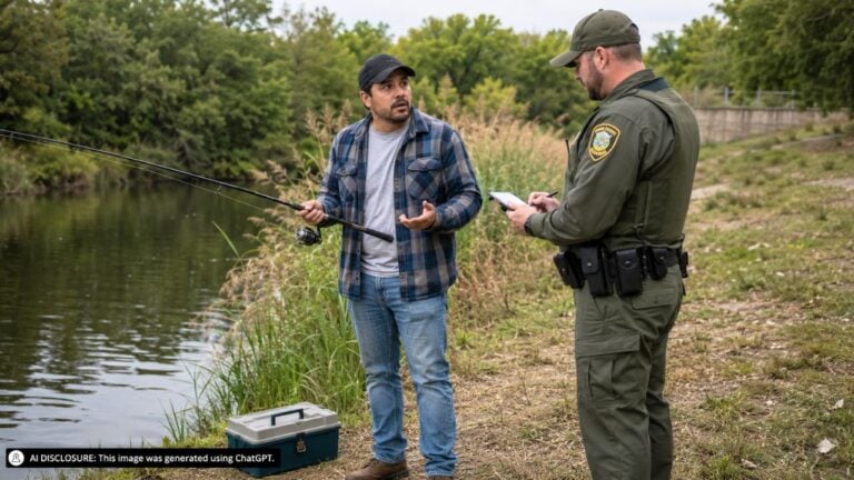First-Time Angler Got Stopped and Cited for Fishing Without a License — But He Had No Idea the Waterway Required a State Permit at All
