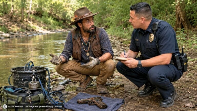 Magnet Fisher Pulled a Pistol From a Creek and Kept It as a Find — Then Learned That in His State Keeping a Found Firearm Is a Felony