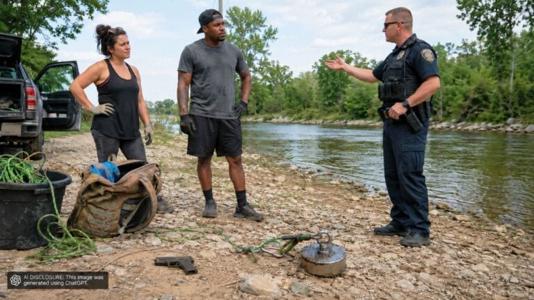 Magnet Fishers Pulled a Handgun From a River and Called Police — Then Waited Three Hours for an Officer Who Told Them to Throw It Back