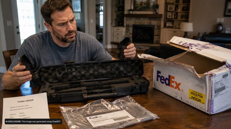 A Buyer’s Third Order From the Same Dealer Arrives by FedEx With the Gun Missing From a Sealed Case — Then the End Caps Turn Up Removed