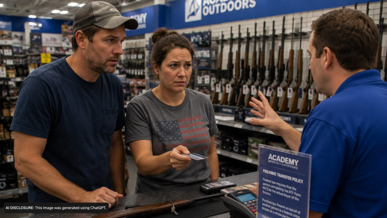 A Man Buys Himself a .22 Rifle for His Birthday and Has His Wife Pay With Her Card — Then Academy Sports Flags a Straw Purchase