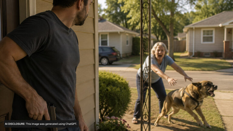 A Man Grabs His Legal Handgun When He Hears His Mom Screaming at an Off-Leash Dog — Then Faces a 3-Day Eviction Notice