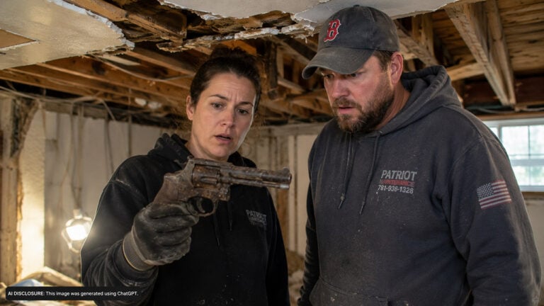 A Massachusetts Couple Renovating a Basement Finds a Loaded, Rusted Revolver in the Ceiling — Then Realize Neither Has a Gun License