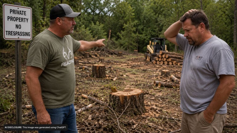 A Neighbor Cuts Down 19 Oak Trees on a Man’s Hunting Property Without Permission — Then Admits Fault When Confronted