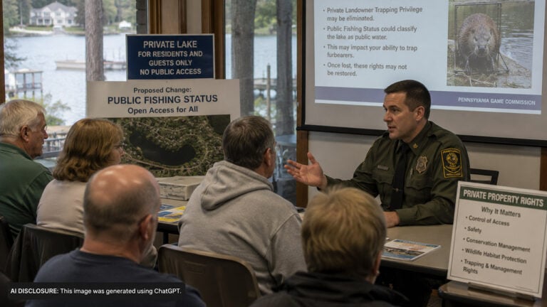 A Pennsylvania HOA Lake Community Seeks Public Fishing Status — Then Wildlife Police Warn It Would Cost Them Trapping Rights