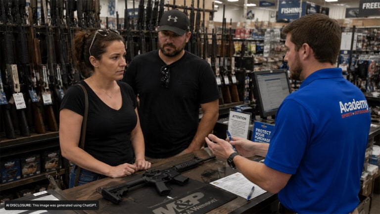 A Woman Tried To Buy Her Own AR-15 At Academy With Her Husband Standing Beside Her — Then The Store Flagged It As A Straw Purchase