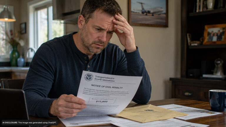 Man Gets a TSA Civil Penalty Letter for a Forgotten Firearm in His Carry-On — Then Learns the Fine Can Reach $15,000 Without Appeal