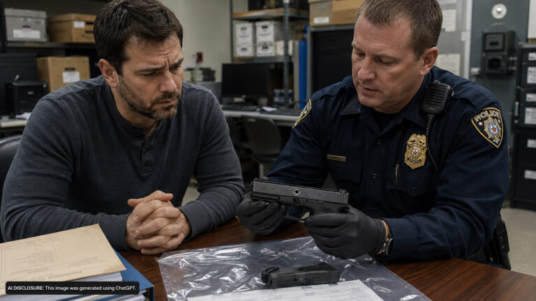 Police Recover a Man’s Stolen Pistol a Year After a Burglary — But the Slide Now Has a Mystery Hole Drilled Into It