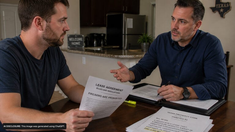 Texas Tenant Is Told by a Landlord That Firearms Are Banned Under the Lease — But the State Statute Says the Clause Has No Legal Effect